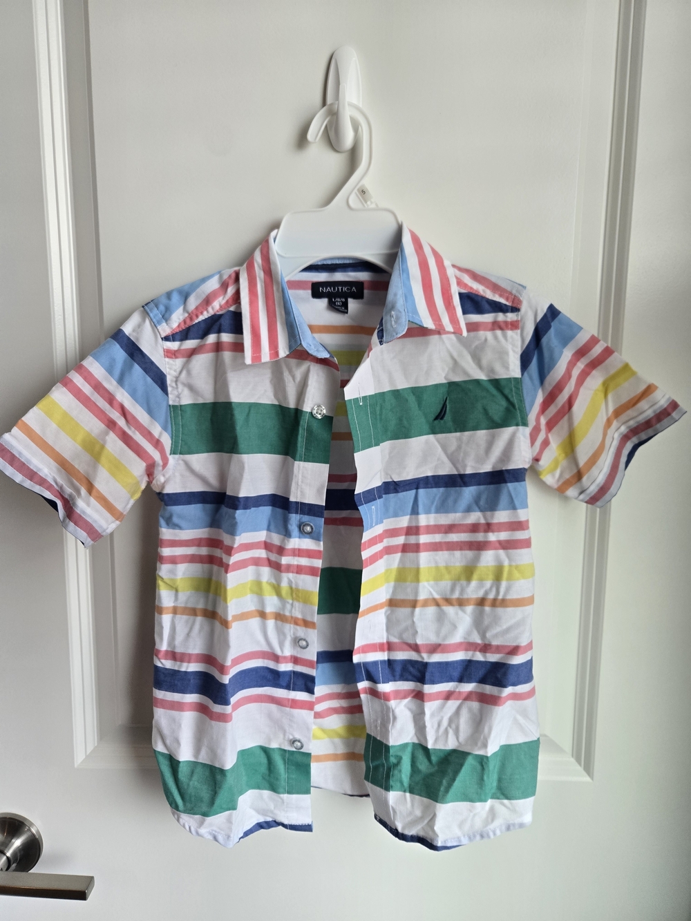Nautica Boys' Multicolor Striped Short-Sleeve Shirt Size 6